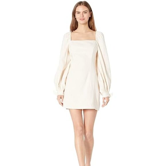 TED BAKER Britnie Puff Sleeve Dress Nude 8 (Ted 3) NWT - Picture 2 of 9